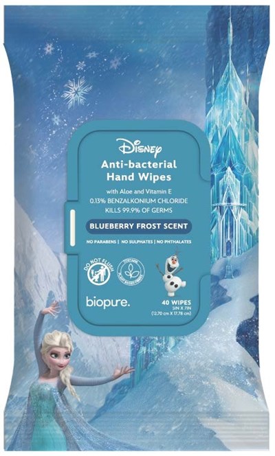 Antibacterial Wipes (Biopure Antibacterial Wipe Frozen Blueberry Frost Label3)